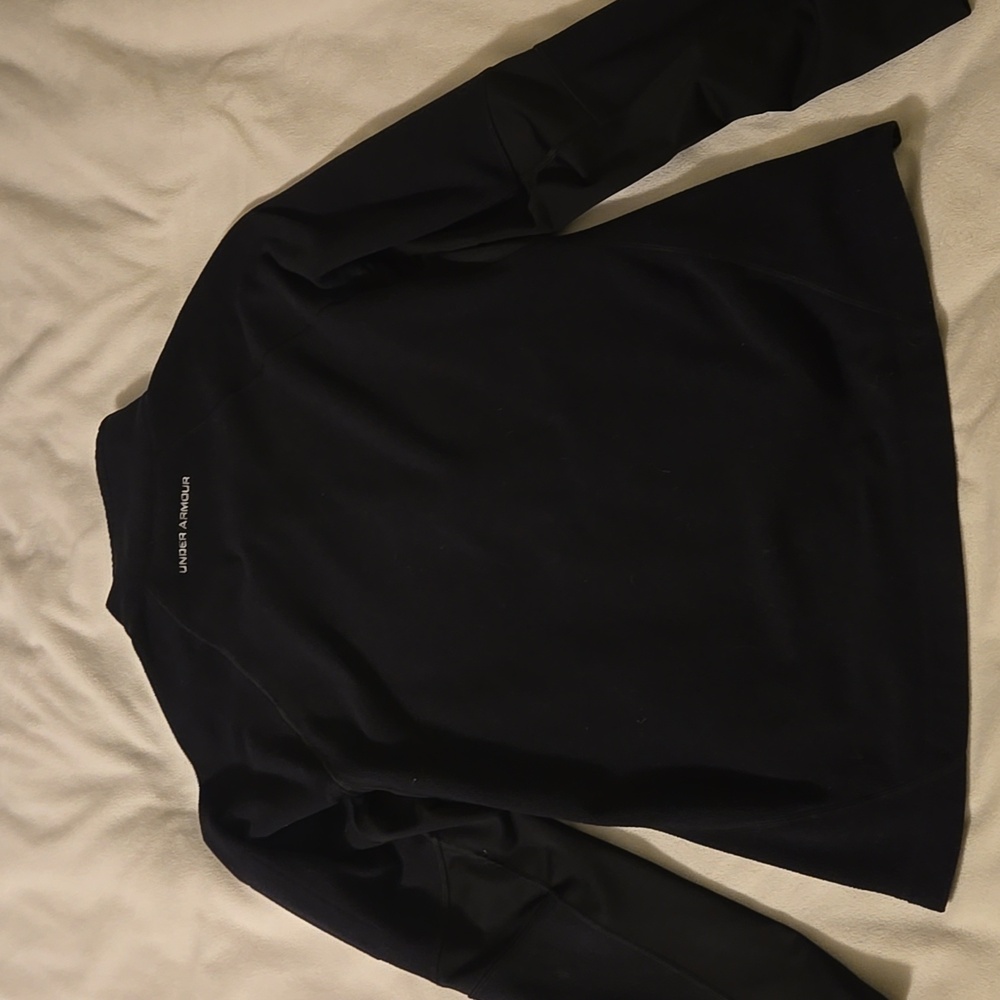 Under Armour Women's Black Zip Up Fleece Jacket Medium - Picture 6 of 6